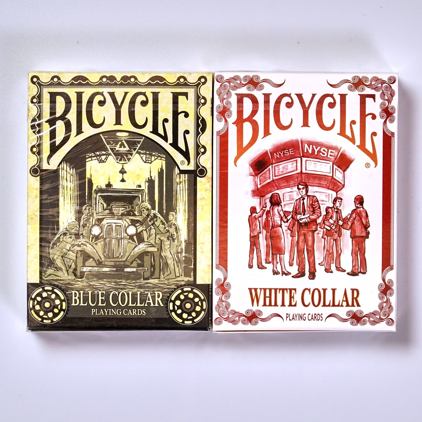 Bicycle Blue and White Collar Playing Cards Set - 2 Decks