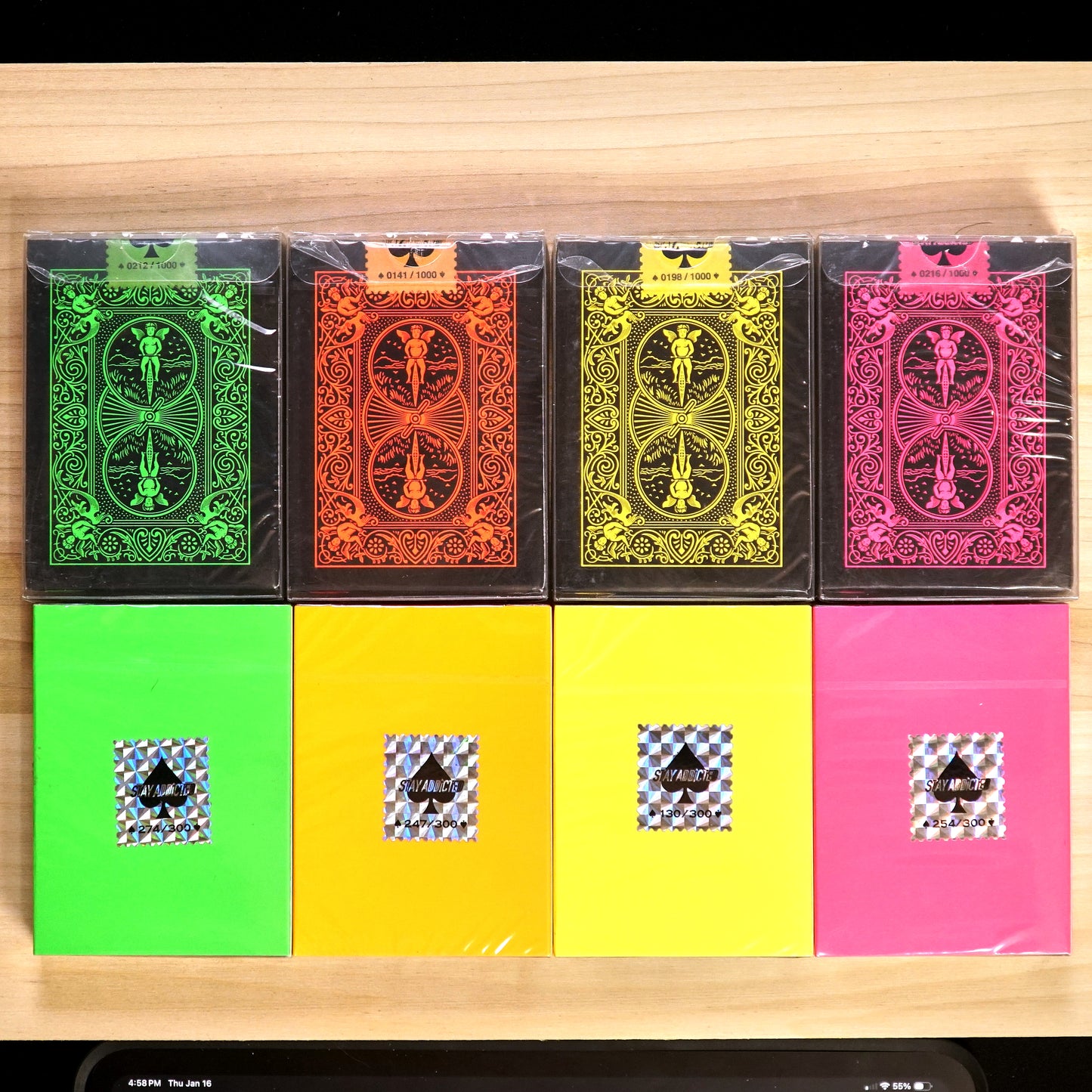 Bicycle Card Addiction Neon Playing Cards - Set