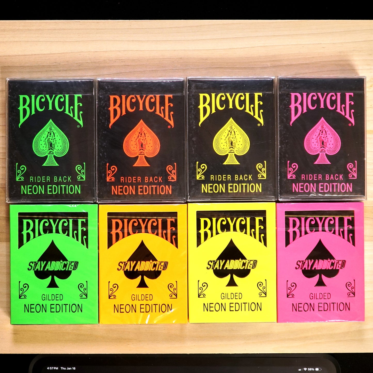 Bicycle Card Addiction Neon Playing Cards - Set