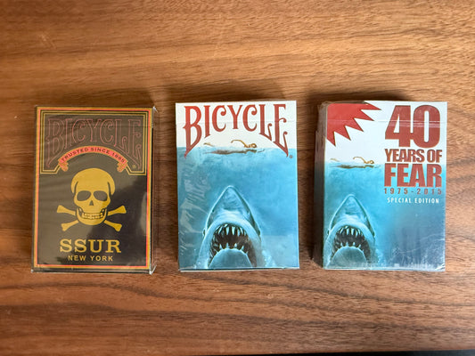 Custom Order - Bicycle SSUR, Jaws 40 years of Fear, Bicycle Jaws