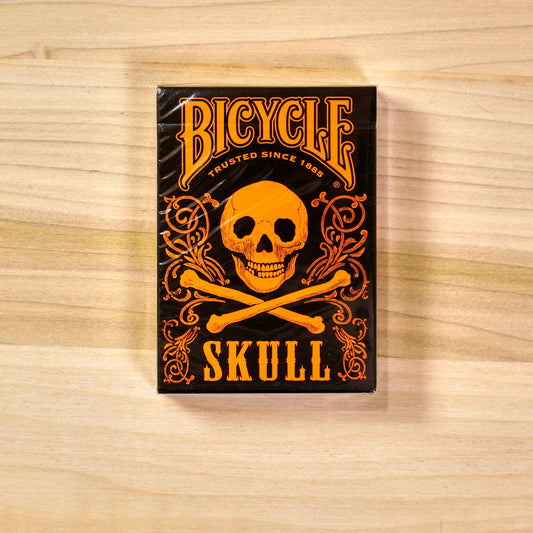 Bicycle Skull Metallic Orange Playing Cards