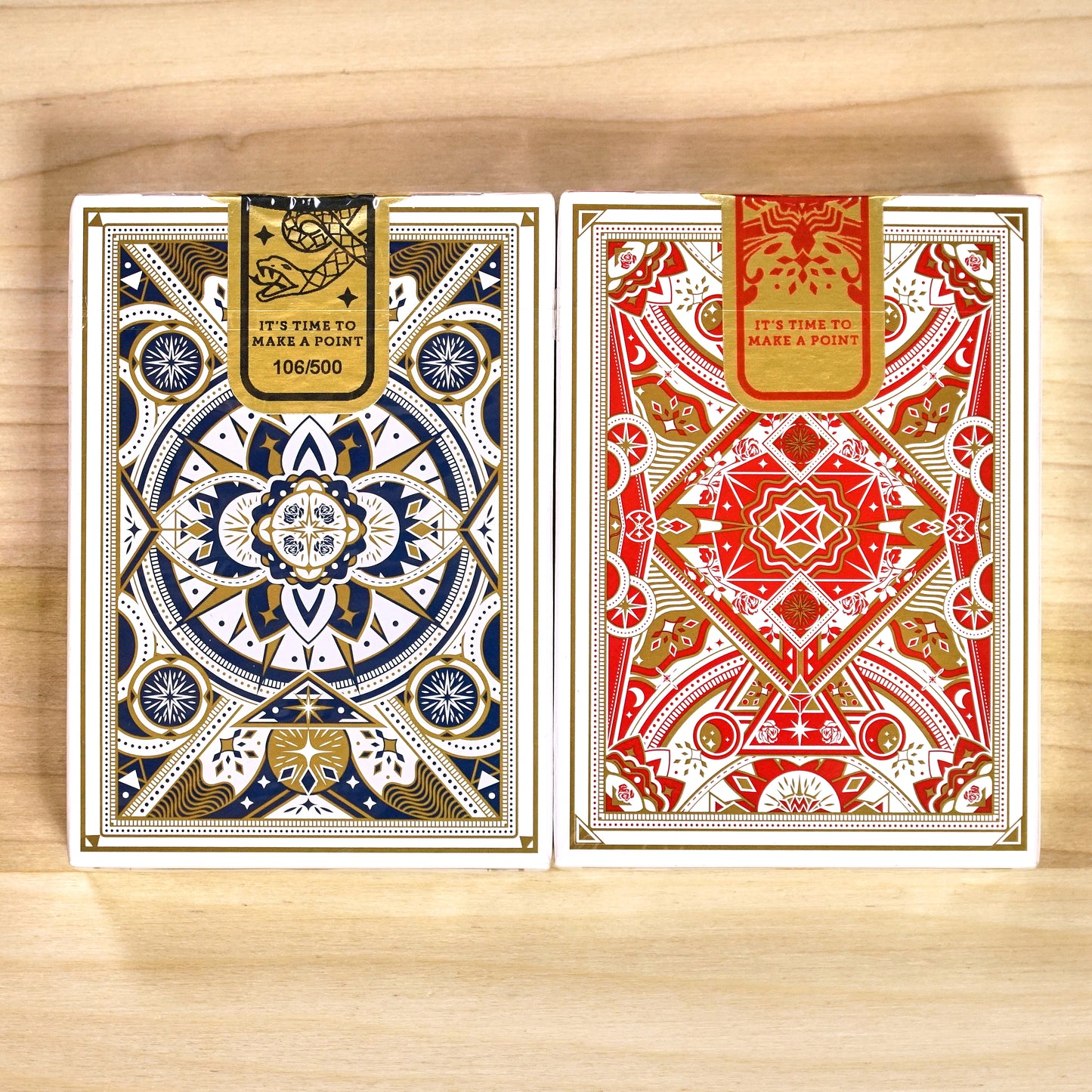 Bicycle Agenda Playing Cards Set - Red and Blue