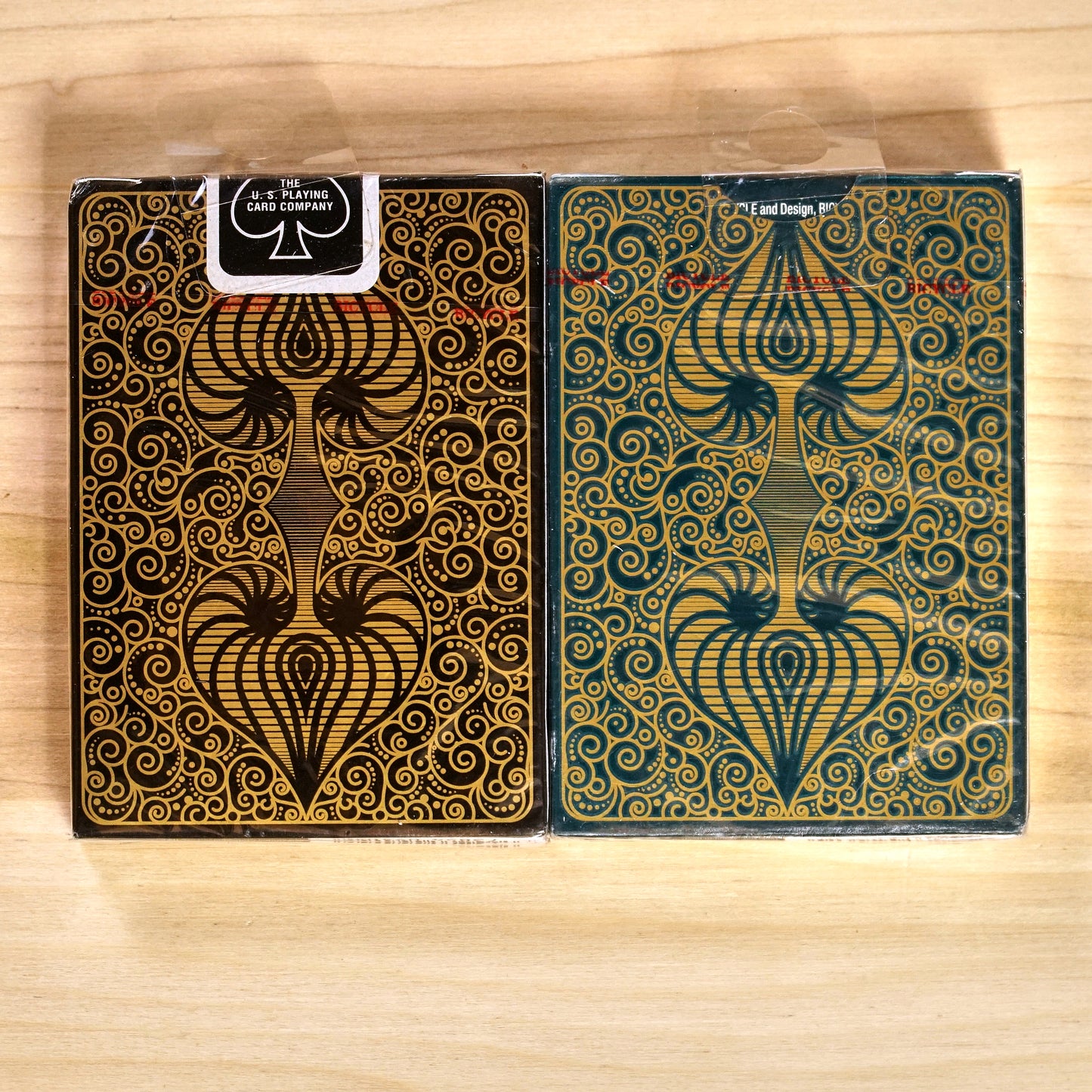 Bicycle Aureo Playing Cards - 2 Deck Set Black and Green