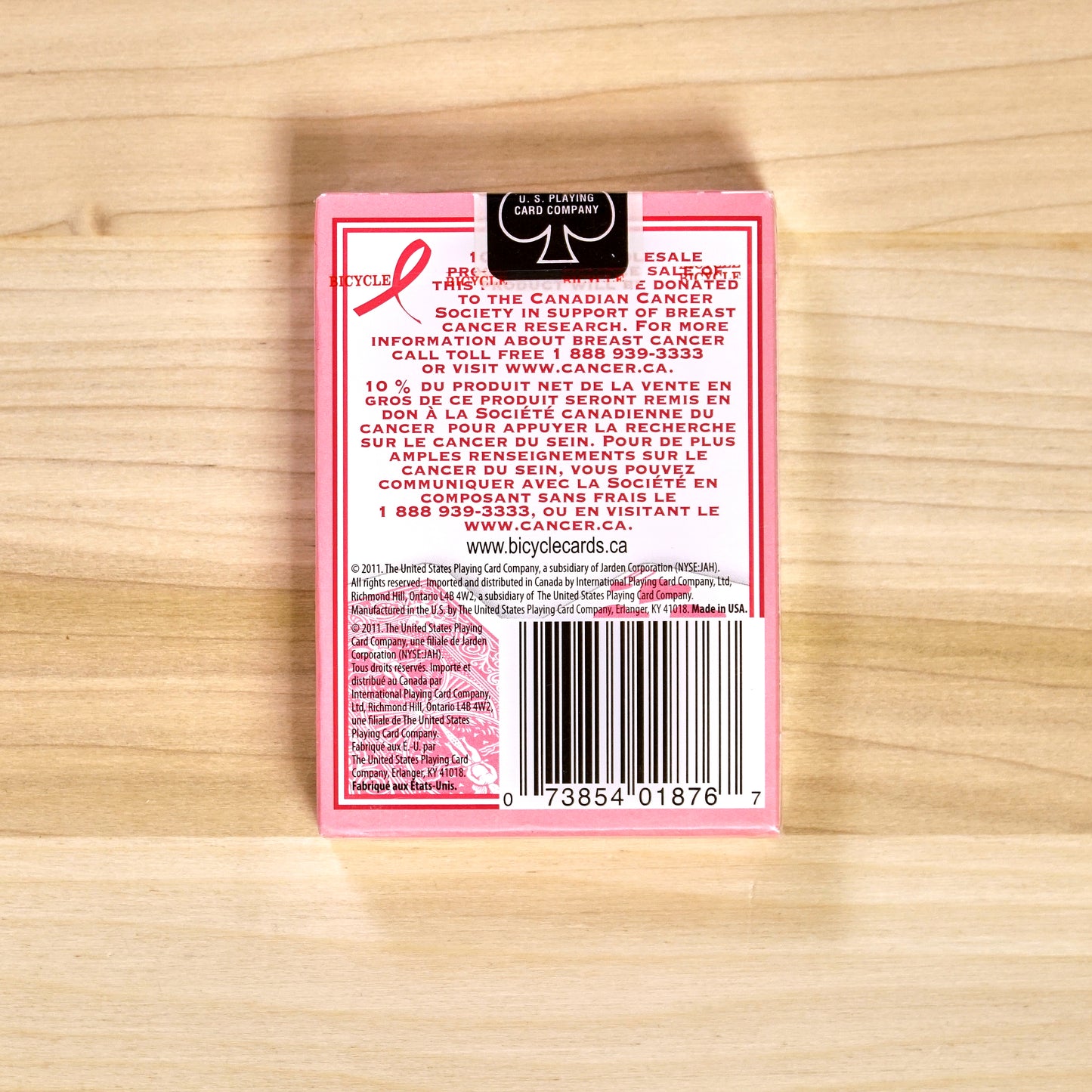 Bicycle Canadian Breast Cancer Playing Cards