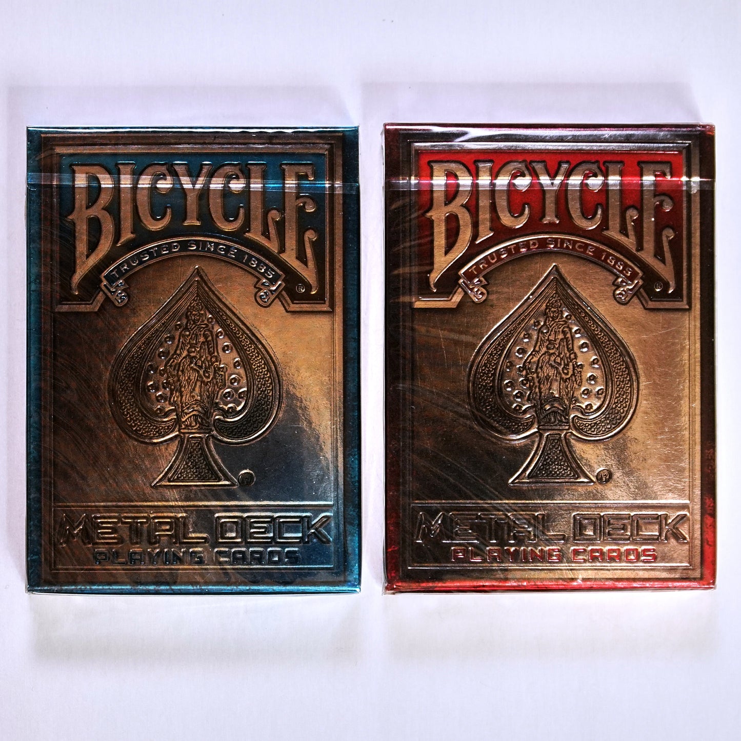 Bicycle Metal Deck Playing Cards Set - Red and Blue