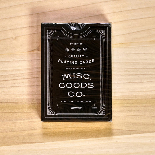 Misc. Goods Playing Cards - 2012 Black 3rd Edition