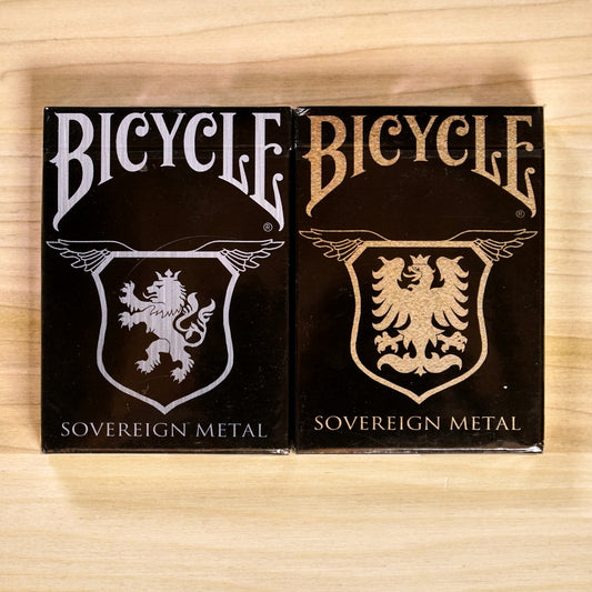 Bicycle Sovereign Metal Playing Cards - 2 Deck Set