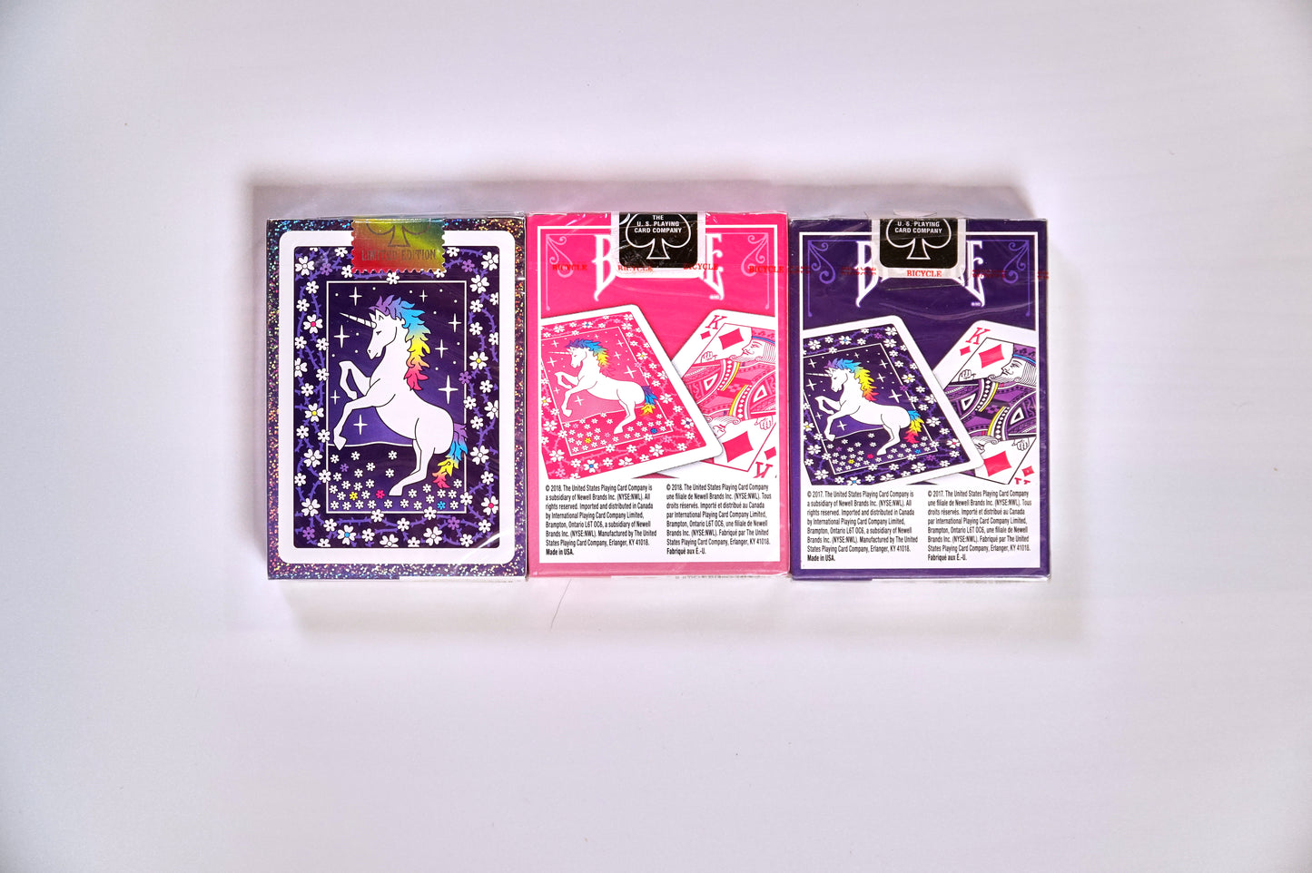 Bicycle Unicorn Playing Card Set - 3 Decks